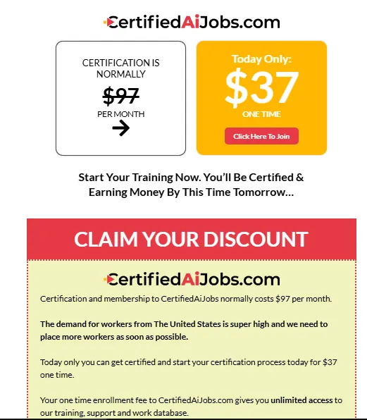 certified AI jobs buy now 37$